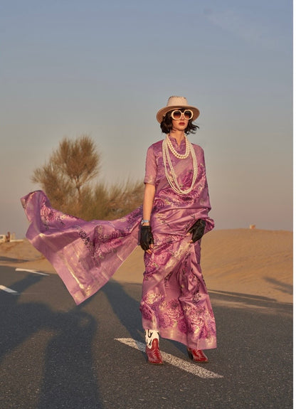 Printed Handwoven Tussar Silk Saree – Women’s Festive and Traditional Wear