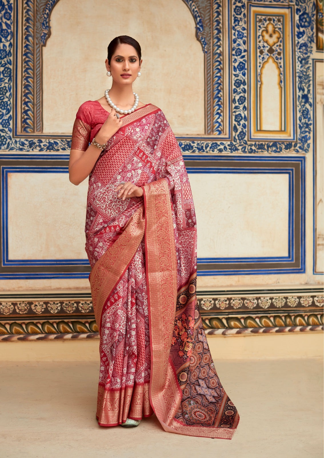 Dola Viscose Silk Saree with Exquisite Printed Design – Elegant Festive Wear for Women