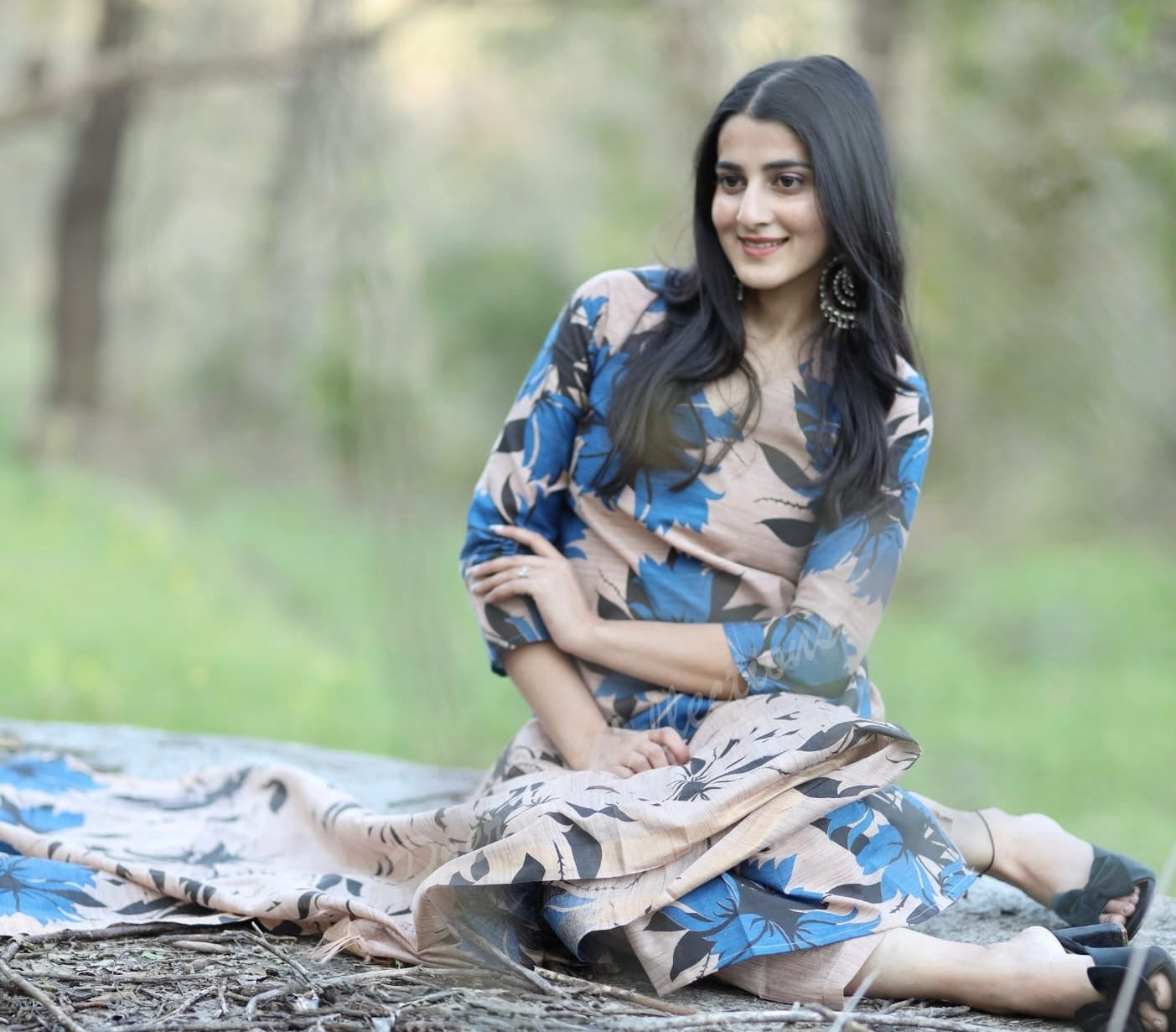 Cotton Silk Kurti Pant Dupatta Set for Women – Soft Lined Ethnic 3-Piece Ensemble – Sizes 36 to 44