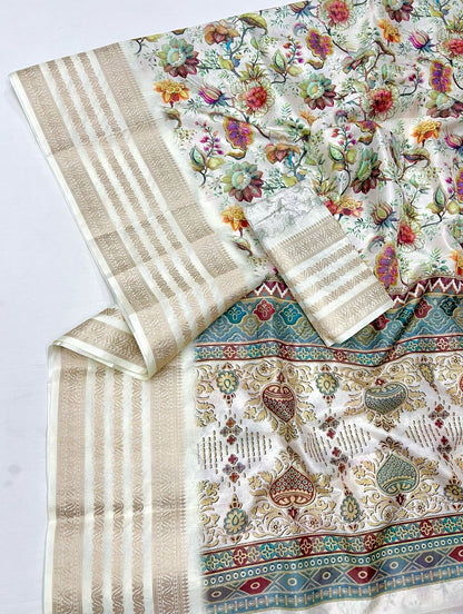 Floral elegance Dola Silk Sarees