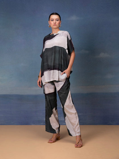 Bamboo Muslin Co-Ord Set with Elegant Print – Sustainable Ethnic Daywear for Women (L to XXL)