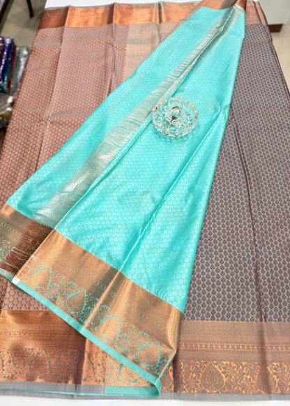 Soft Silk Saree with Traditional Zari Border and All-Over Weaving Design for Women