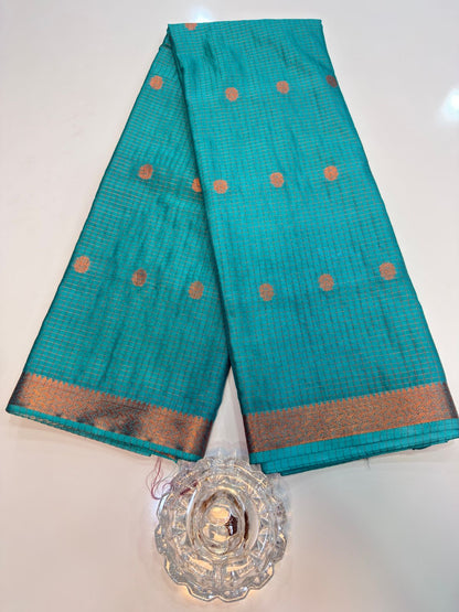 Mangalagiri Semi Pattu Saree with Blouse Piece for Women