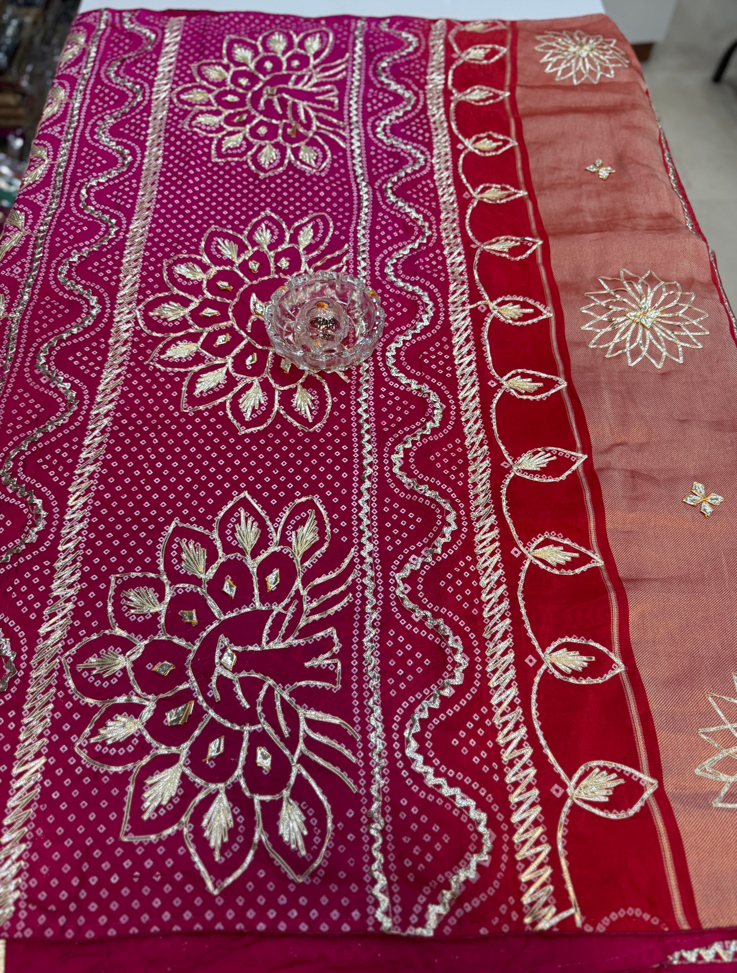 Pure Modal Silk Saree with Embroidered Border and Matching Blouse