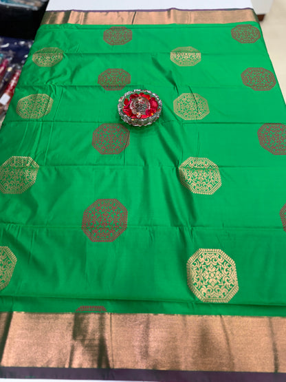 Kanchi Soft Silk Saree with Zari Weaving and Traditional Motifs – Wedding and Festive Wear