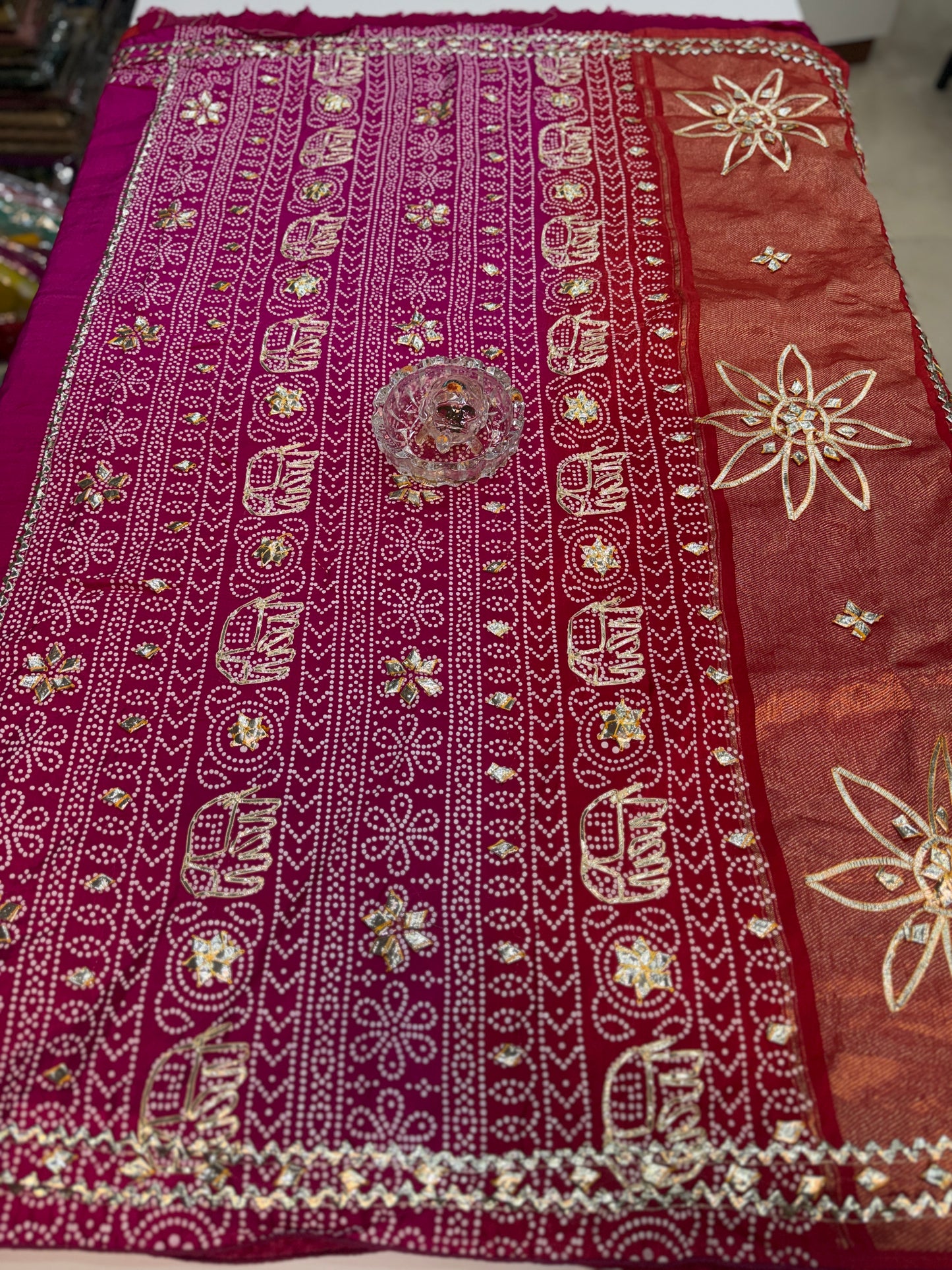 Pure Modal Silk Saree with Embroidered Border and Matching Blouse