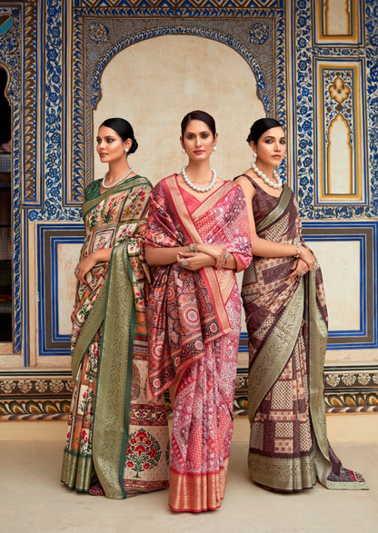 Dola Viscose Silk Saree with Exquisite Printed Design – Elegant Festive Wear for Women