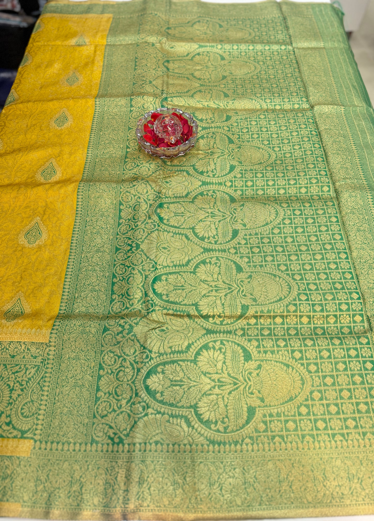 Pure Soft Silk Saree with Rich Zari Weaving and Multicolor Thread Work, Running Silk Blouse