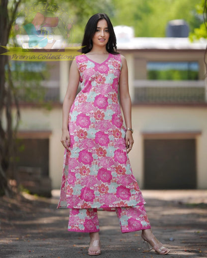 Elegant Kurti Pant Set for Women – Stylish Ethnic Wear for Daily or Festive Use – Sizes 36 to 44