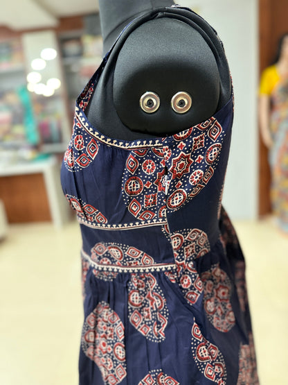 Women’s cotton 60x60 printed strappy mini dress / short tunic, M–3XL