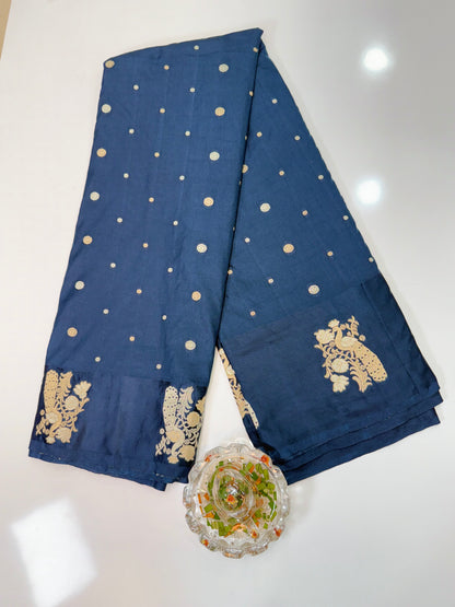 Mashru silk saree with satin border and zari woven design for women