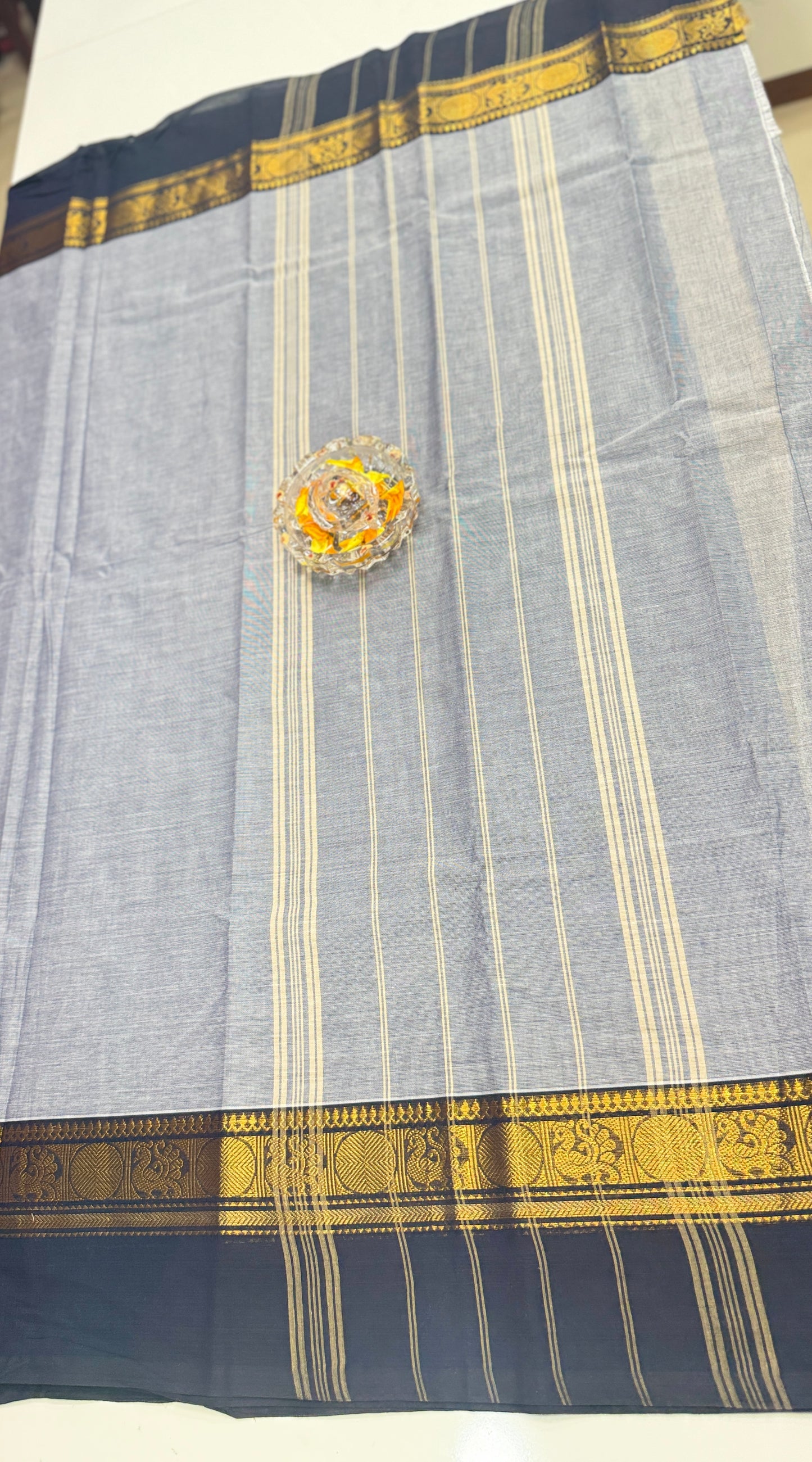 Chettinad Pure Cotton Saree with Zari Border – 80 Count, 20 Colours, 5.5m Length