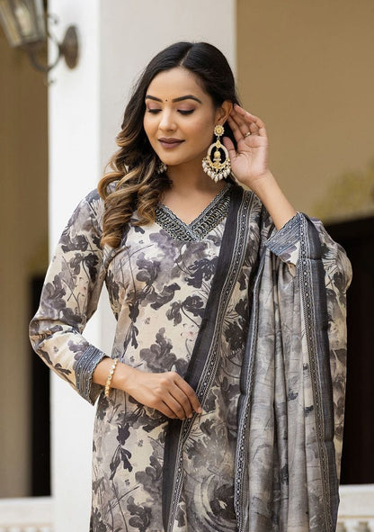 Modal Kurta Pant Dupatta Set with Beautiful Detailing Work – M to XXL