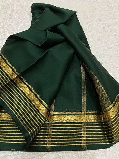 Pure Crepe Mysore Silk Saree for Women – Silk Mark Certified Lightweight Traditional Saree