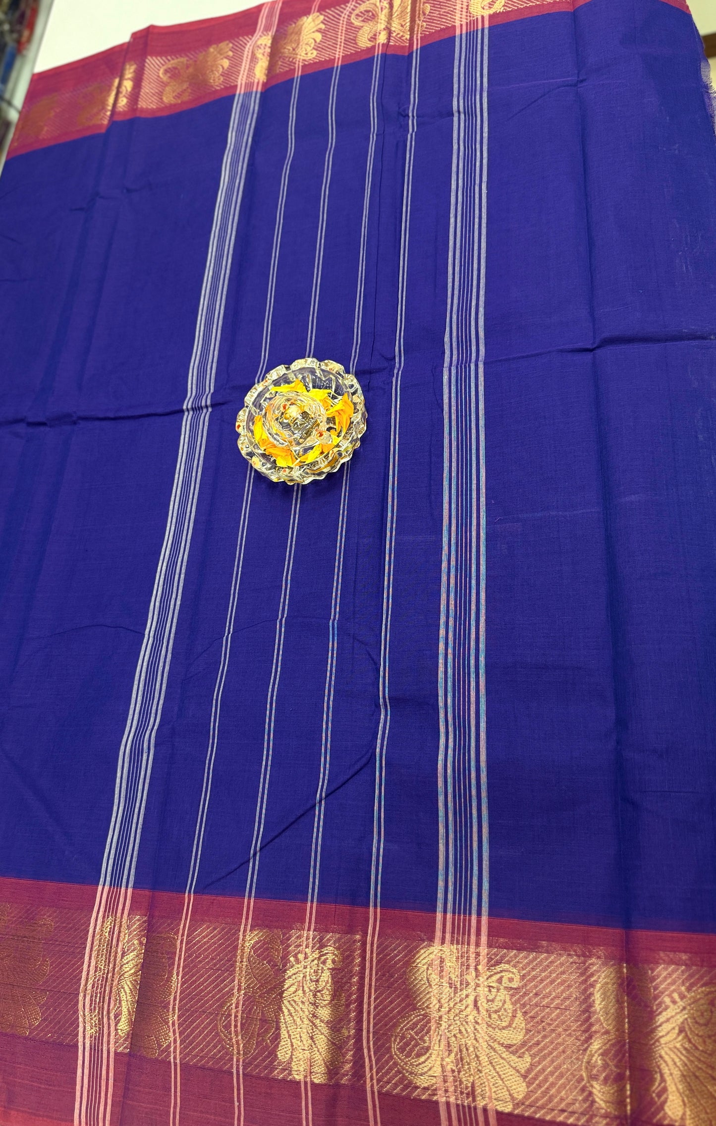 Chettinad Pure Cotton Saree with Zari Border – 80 Count, 20 Colours, 5.5m Length