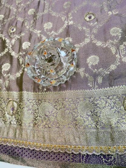 Premium Viscose Silk Saree with Heavy Embroidered Designer Blouse – Wedding and Bridal Wear