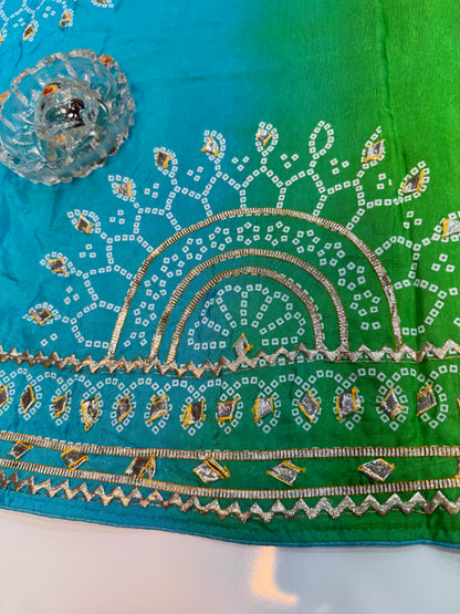 Pure Modal Silk Saree with Embroidered Border and Matching Blouse