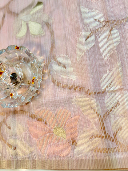 Jamdhani Cotton Saree with Zari Weave and Tassel Pallu – Pastel Festive Wear