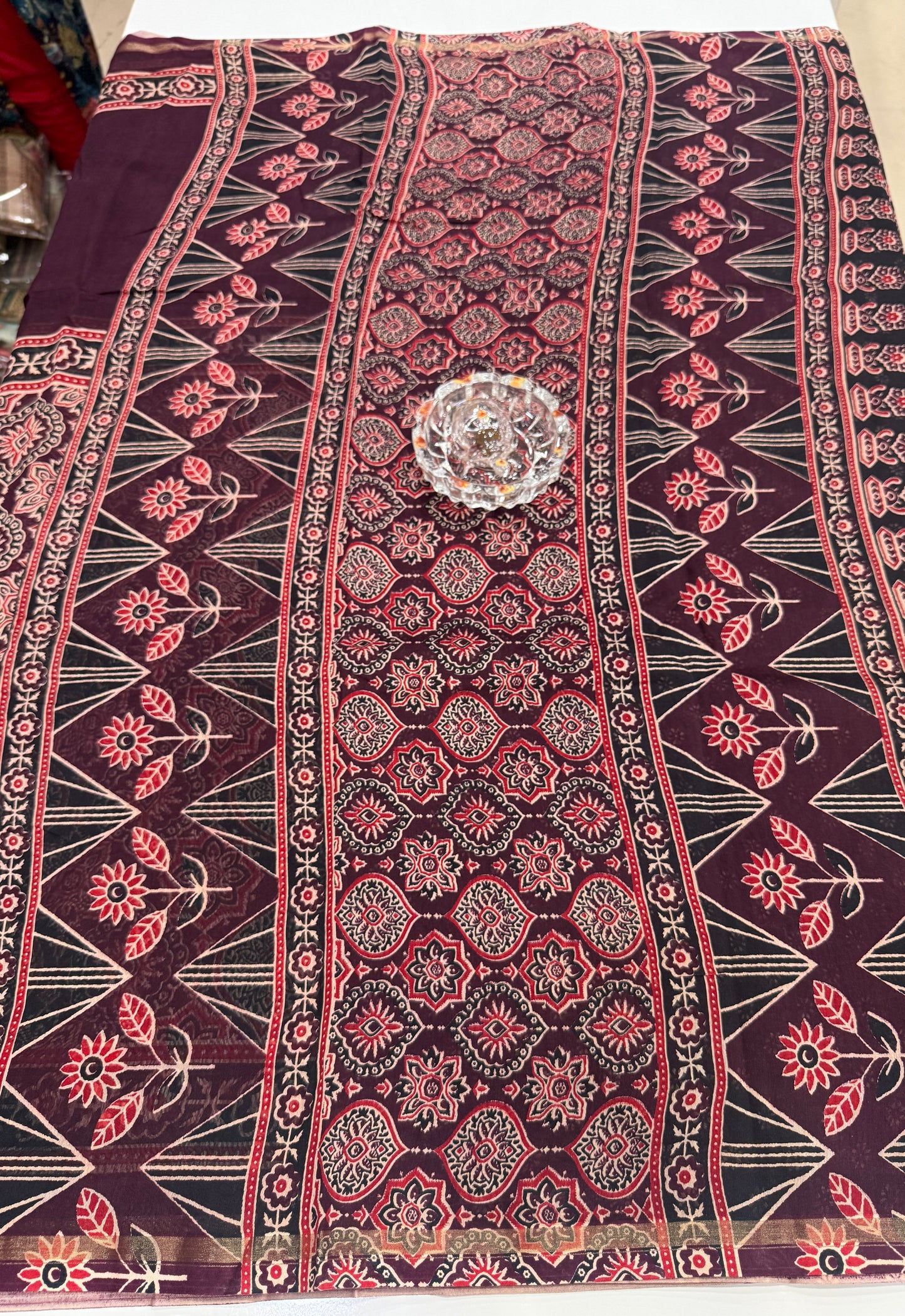 Pure Chanderi Silk Saree with Intricate Handblock Print and Blouse Piece – Traditional Wear for Women