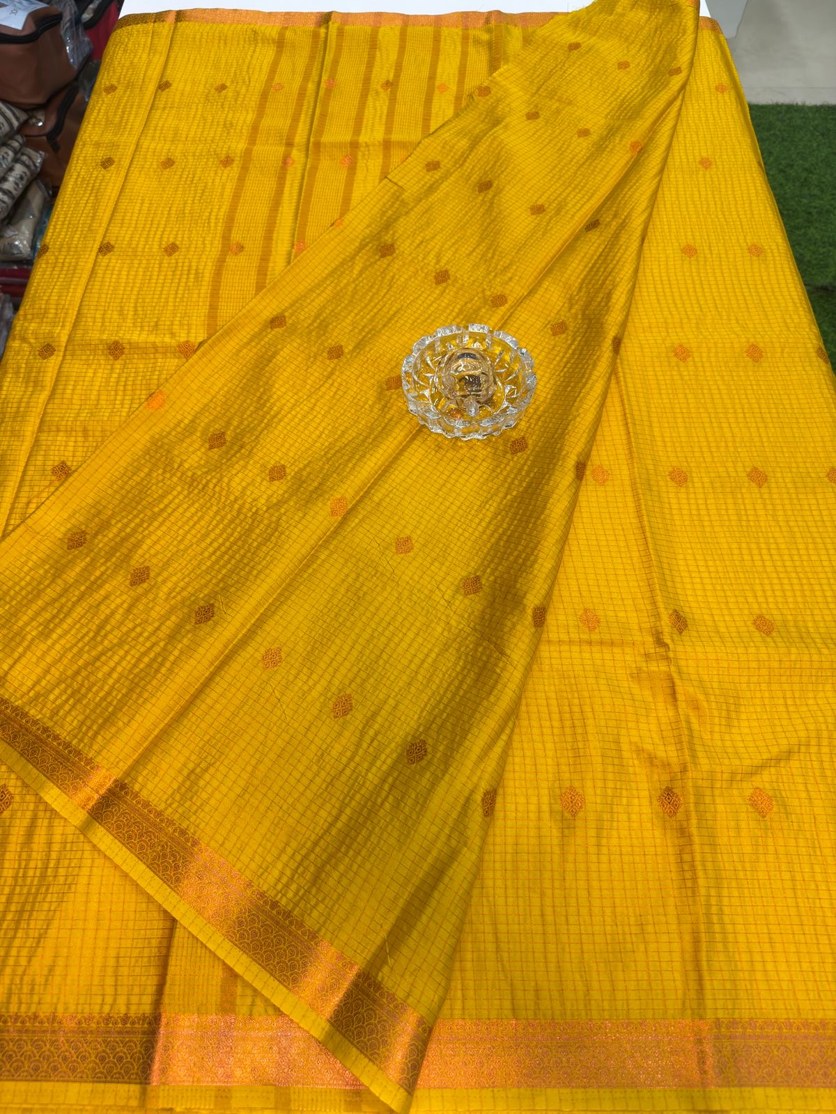 Mangalagiri Semi Pattu Saree with Blouse Piece for Women