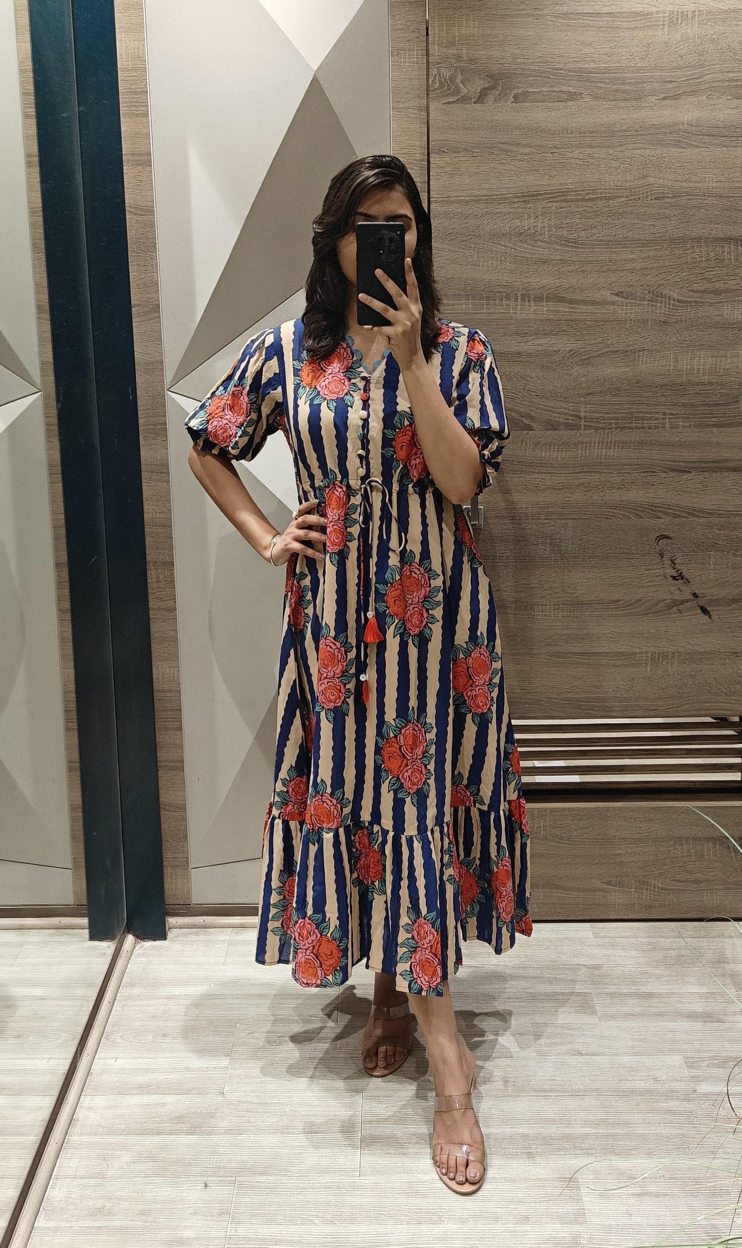 Premium Cotton Tunnel Tunic Midi Dress with Lace Detailing – Women’s Ethnic-Fusion Wear (Sizes 38 to 44)