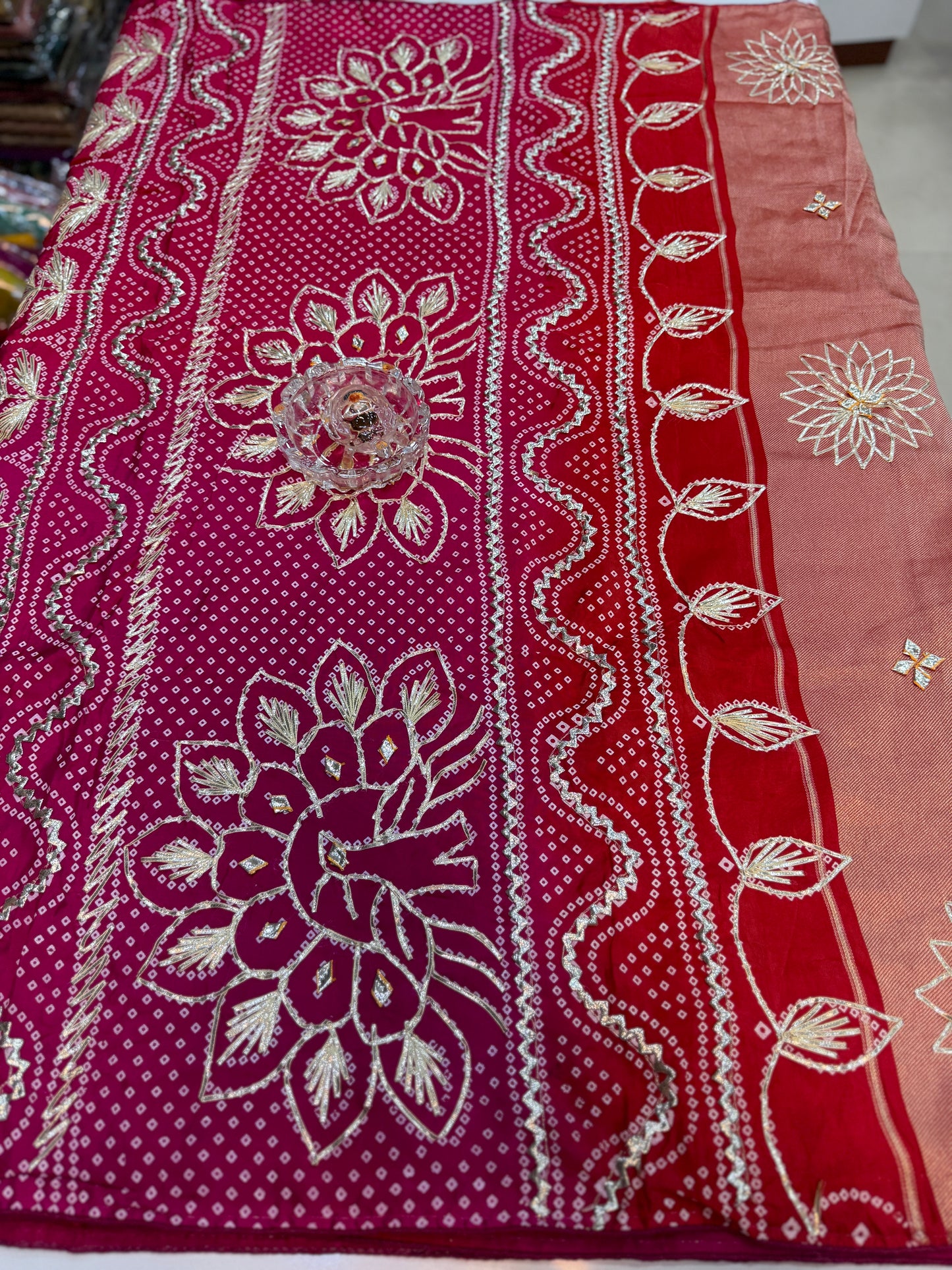 Pure Modal Silk Saree with Embroidered Border and Matching Blouse