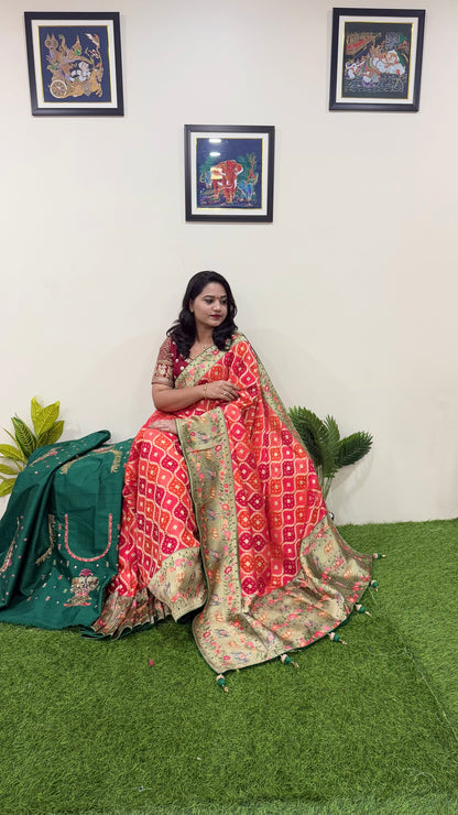 premium designer saree with traditional weaving and embroidered blouse – ethnic festive wear for women