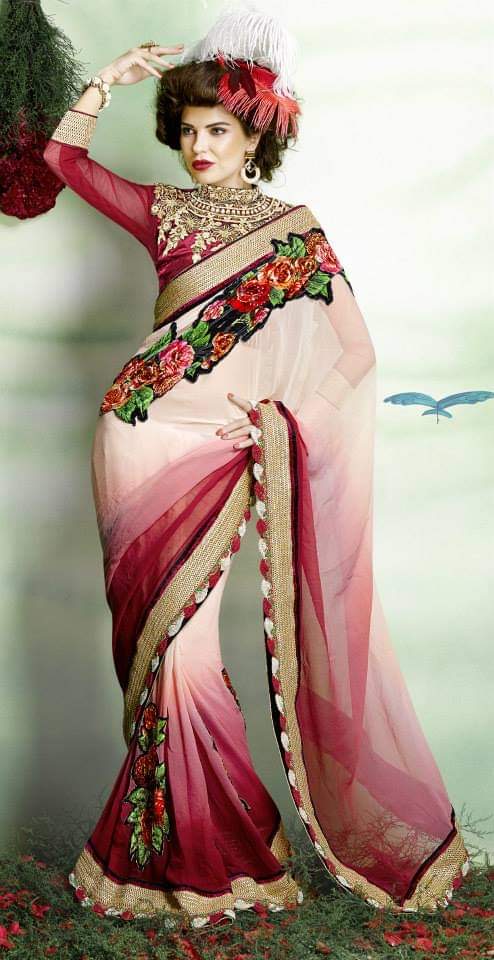 Fancy Fabric Saree with Matching Blouse – Festive Ethnic Wear for Women