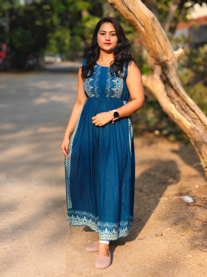 Viscose Rayon Printed Nayra Cut Flared Kurta for Women – XS to 3XL