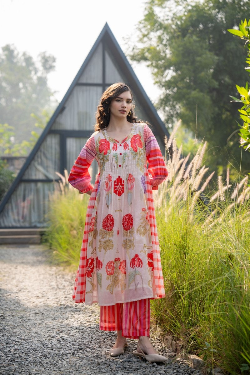 Pure Cotton Kurta Pant Set for Women – Lightweight Daily Wear