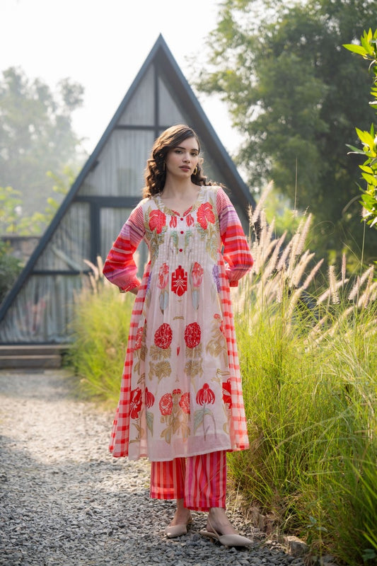 Pure Cotton Kurta Pant Set for Women – Lightweight Daily Wear