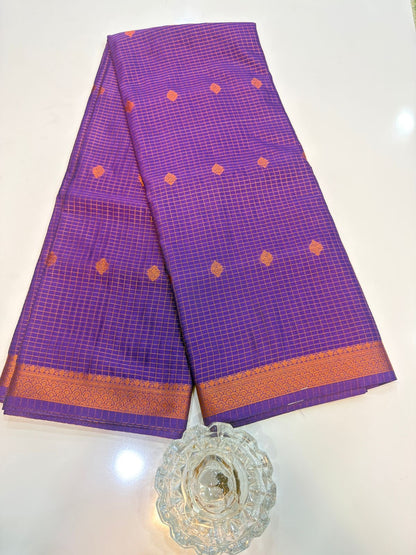 Mangalagiri Semi Pattu Saree with Blouse Piece for Women