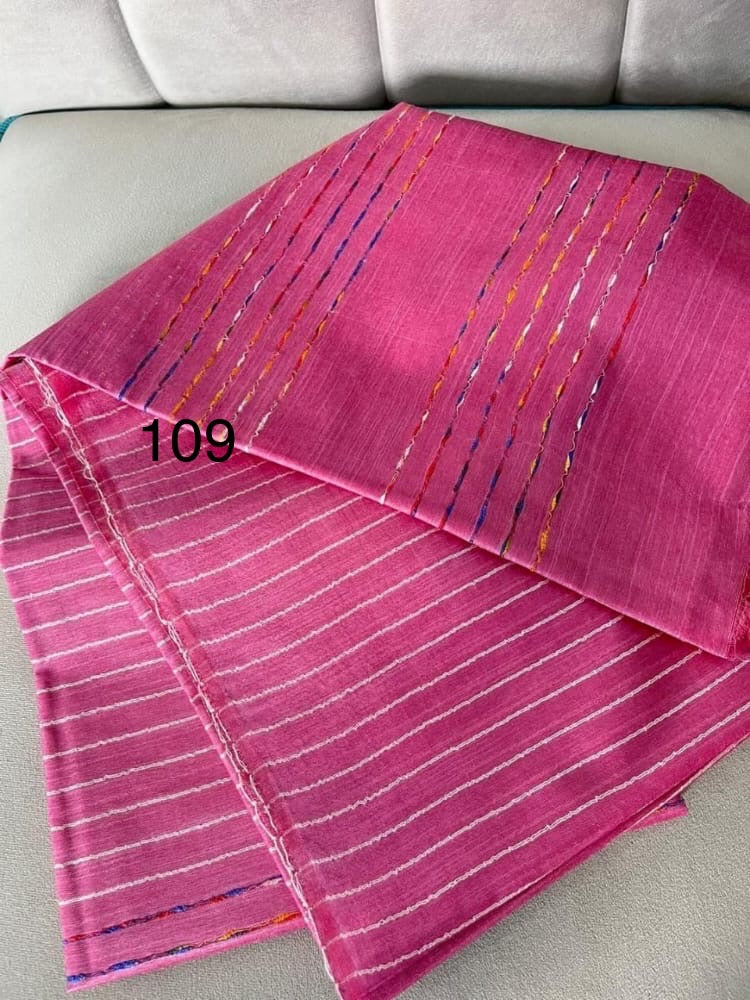 Kota Doria Stepal Saree with Lab Lab Design and Zari Border – Lightweight Festive Wear