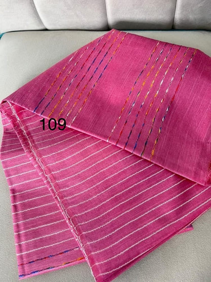 Kota Doria Stepal Saree with Lab Lab Design and Zari Border – Lightweight Festive Wear