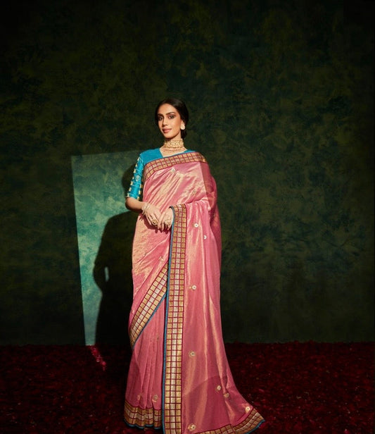 embroidered saree with swarovski work – festive ethnic wear for women