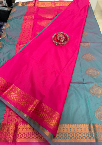 Soft Silk Sarees with Zari Work and Contrast Borders for Women – Festive and Traditional Wear
