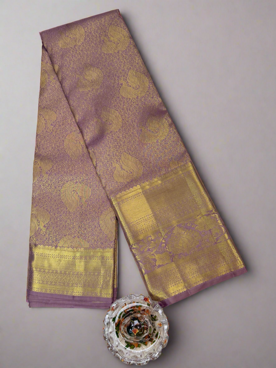 Pure Silk Handloom Saree with Zari Brocade Weaving – Festive & Bridal Collection