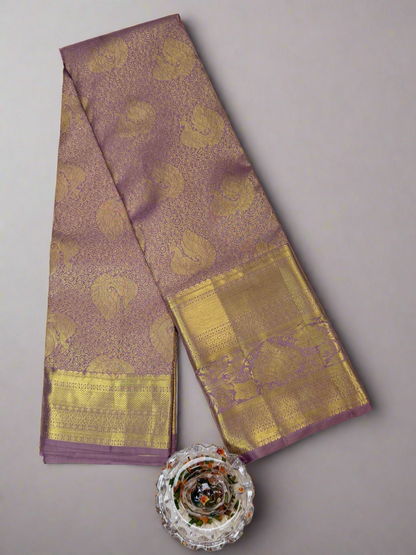 Pure Silk Handloom Saree with Zari Brocade Weaving – Festive & Bridal Collection