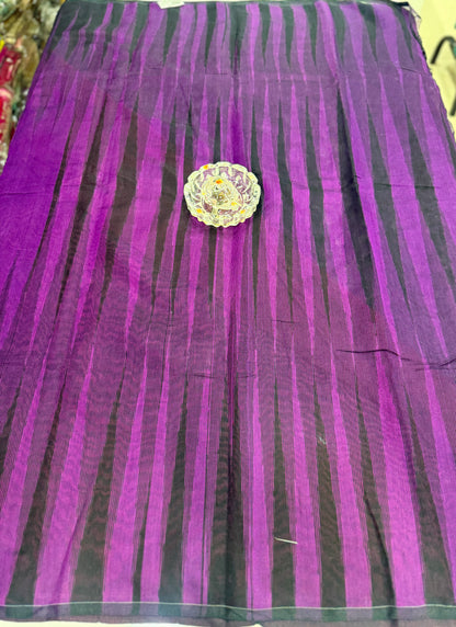 Ikat Kotki Cotton Silk Saree for Women with Matching Blouse Piece – Handwoven Traditional Design