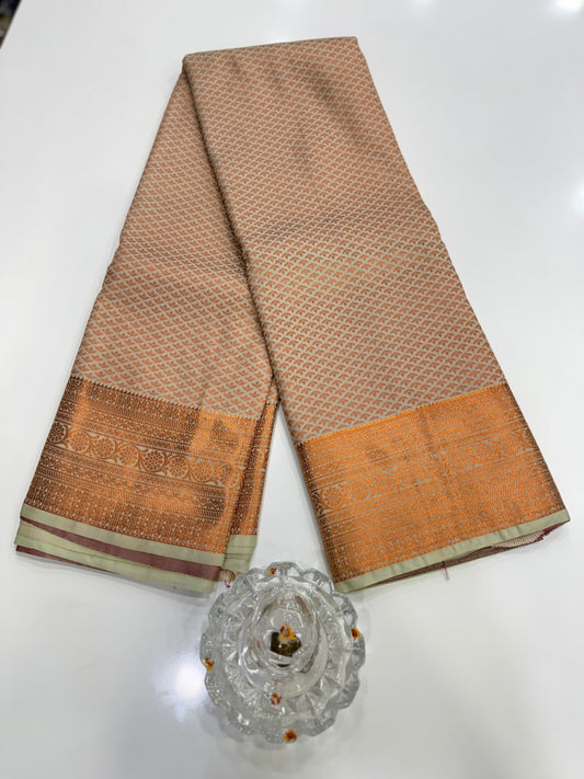 Soft Silk Saree with Samutrika Weaving and Contrast Zari Border for Women – Lightweight Festive Wear Saree