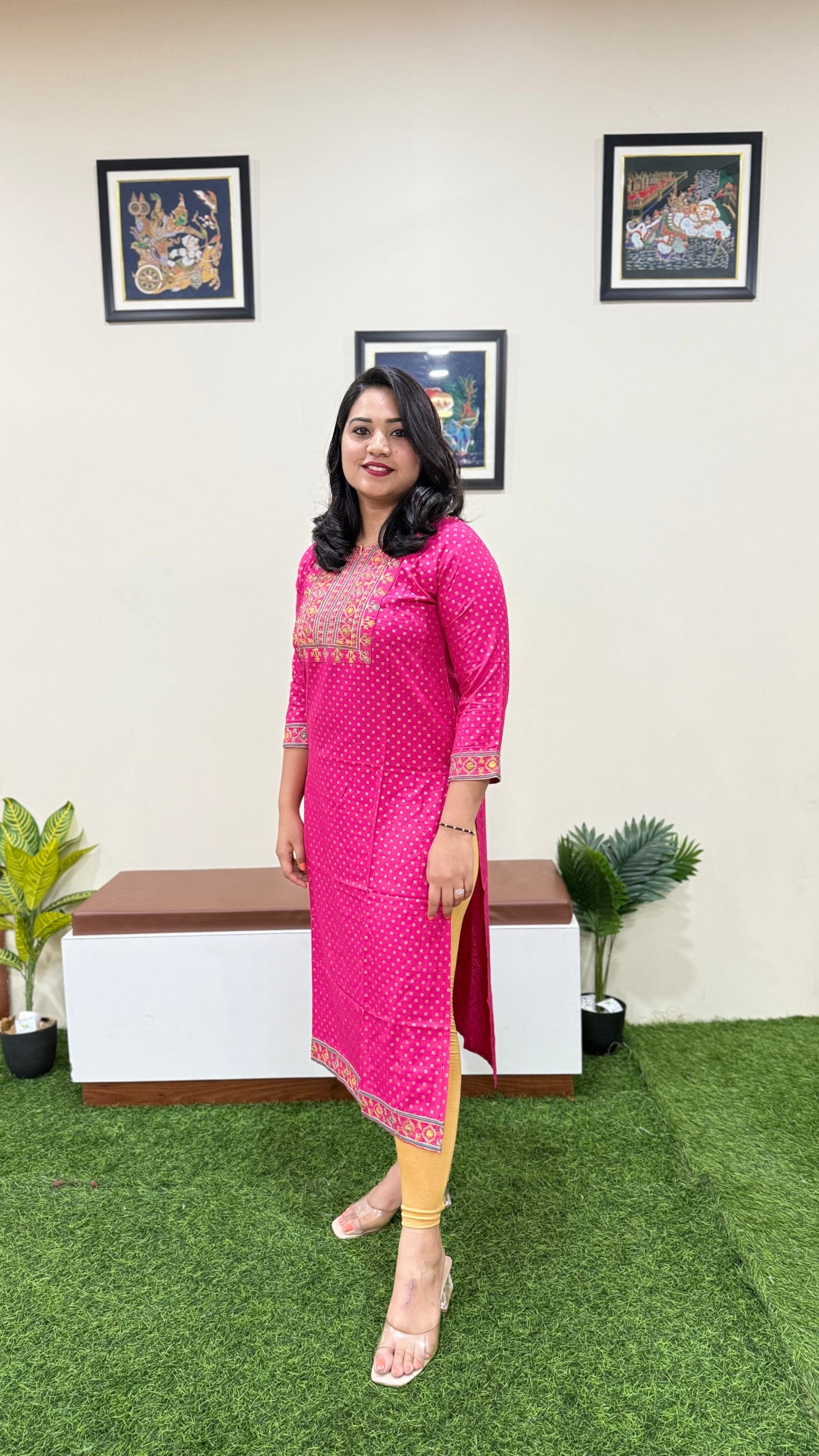 Solid Rayon Kurti Collection for Women with Zari and Thread Embroidery – M to 2XL