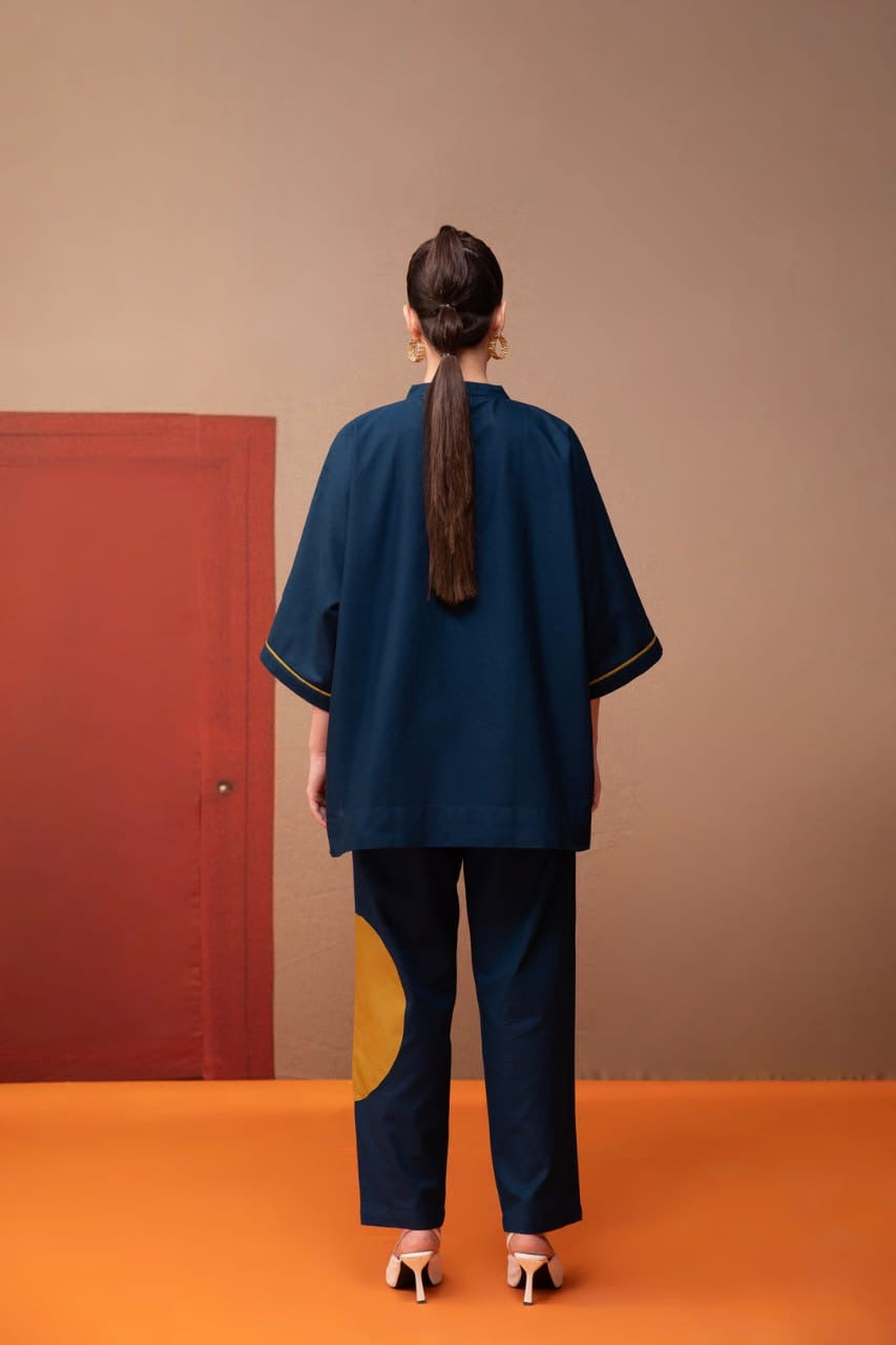 Cotton Applique Co-Ord Set for Women with Fish Button Detailing – Artistic Ethnic Wear (M to XXL)