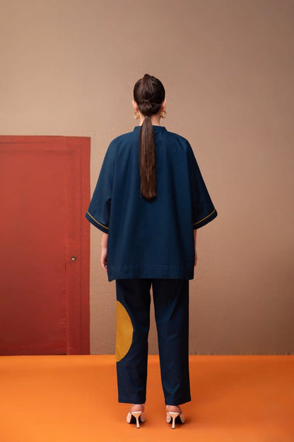 Cotton Applique Co-Ord Set for Women with Fish Button Detailing – Artistic Ethnic Wear (M to XXL)