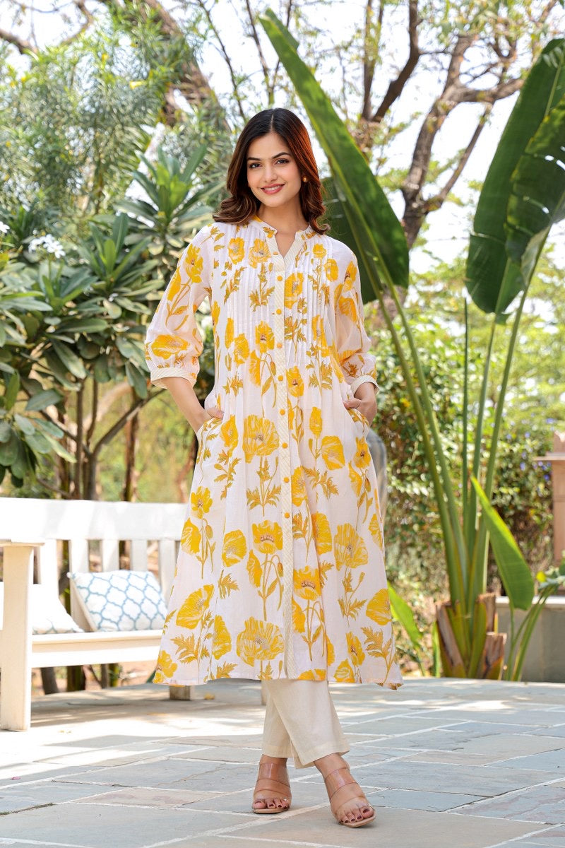 Mul Cotton Kurta Pant Set for Women with Soft Lining – Breathable Daily Ethnic Wear