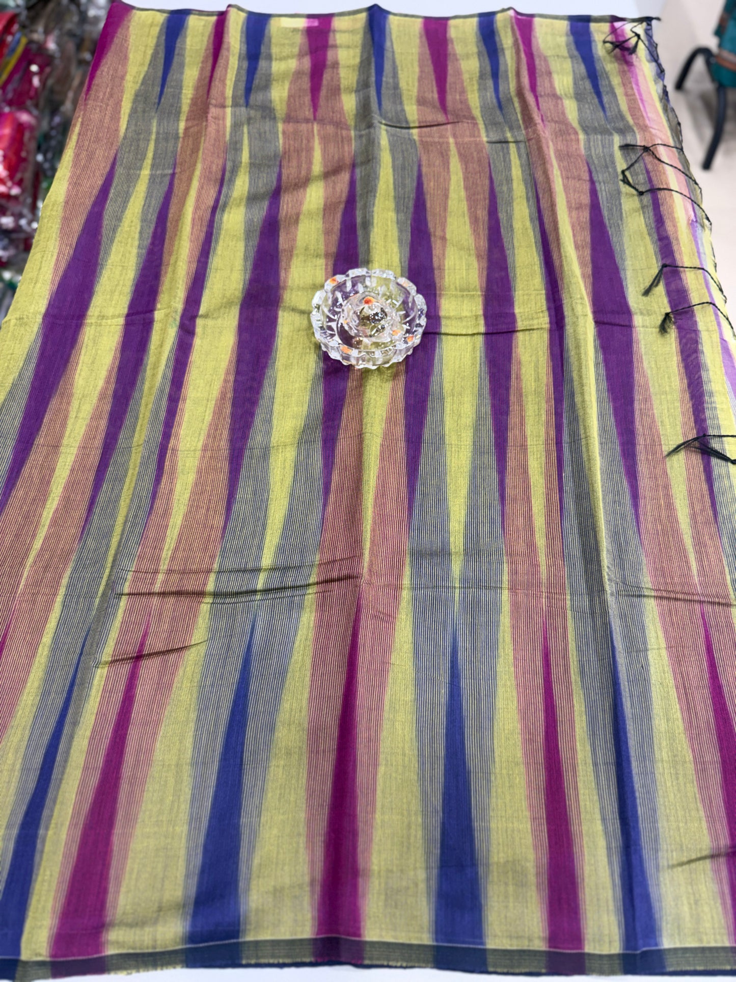 Ikat Kotki Cotton Silk Saree for Women with Matching Blouse Piece – Handwoven Traditional Design