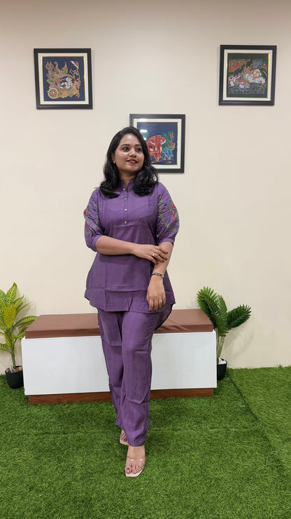 Women's Vatican Silk Co-ord Set in Rich Color Combinations – Sizes L to 3XL