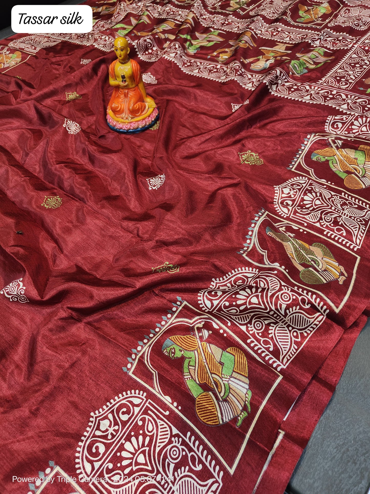 Tussar Silk Saree with Blouse Piece – Women’s Festive and Traditional Wear