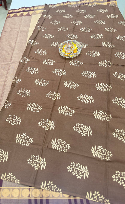 Chettinad Pure Cotton Saree with Zari Border – 80 Count, 20 Colours, 5.5m Length