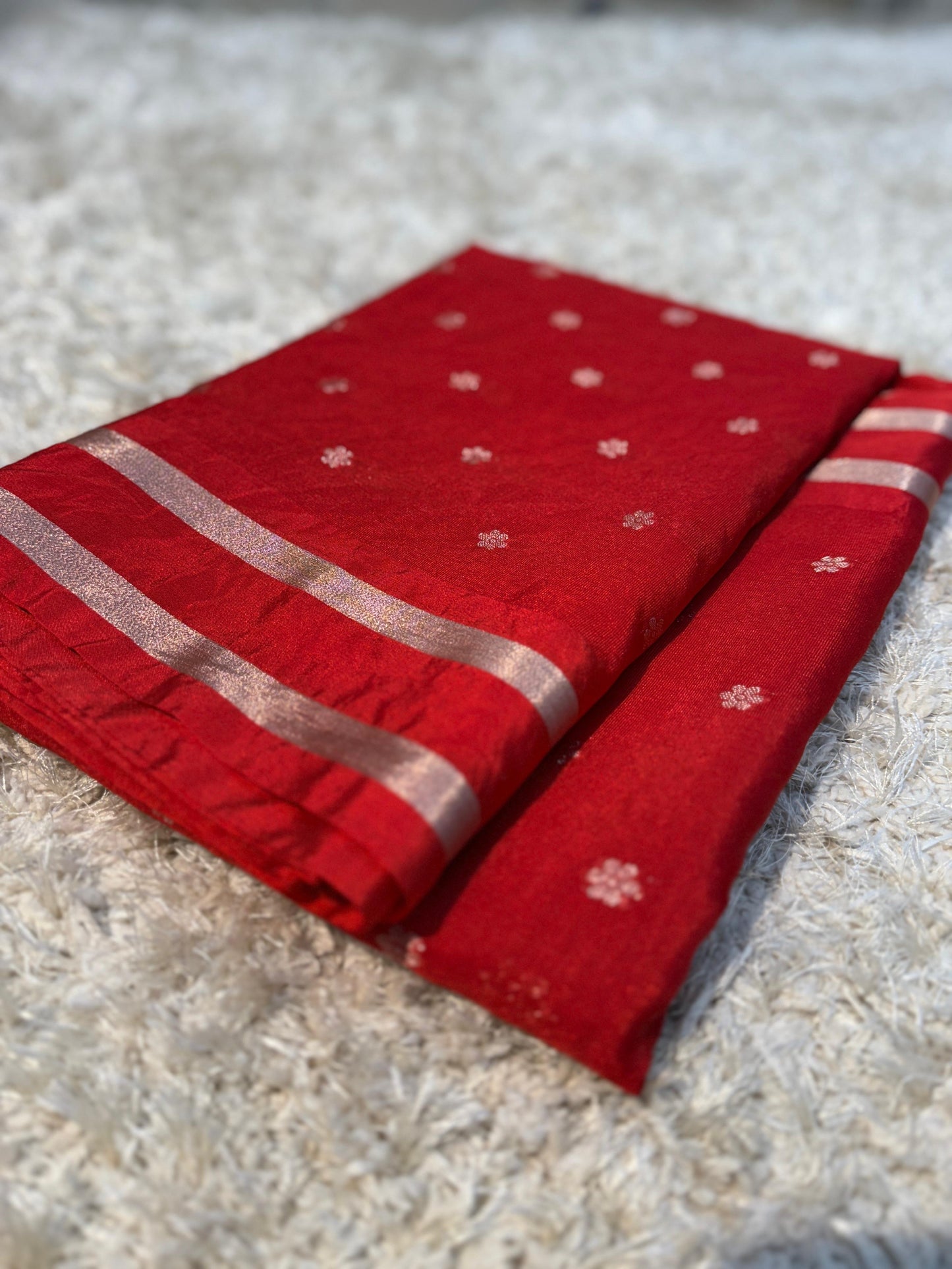 Banarasi Dyeable Soft Silk Saree with Zari Booti Weaving for Women – Festive Wear