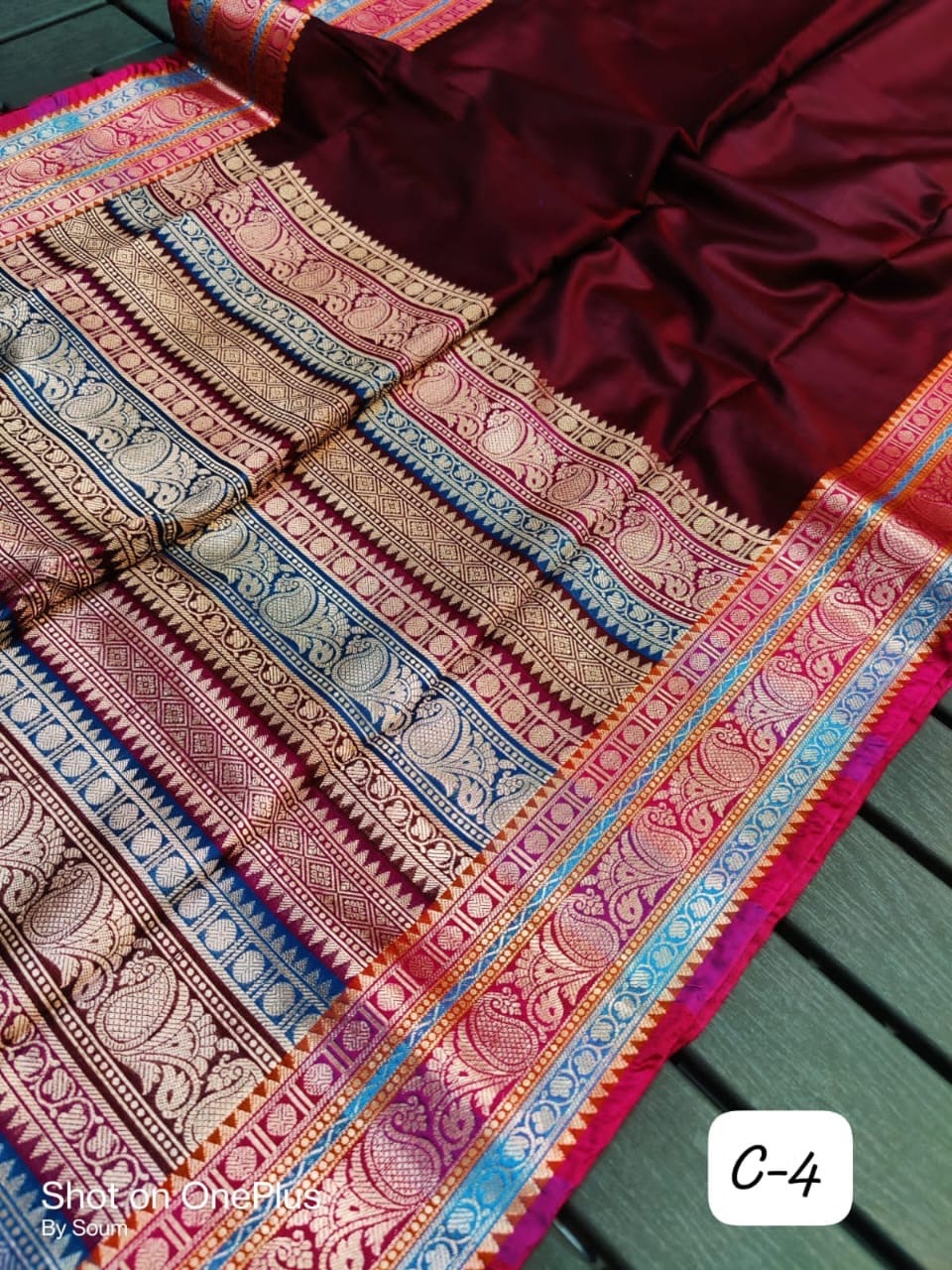 Muga Katan Saree with Brocade Blouse Piece for Women – Plain Body and Soft Drape